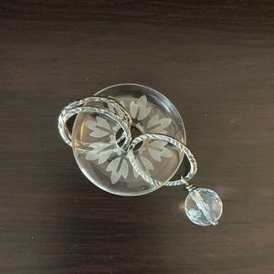 Vintage Silpada etched glass pendant